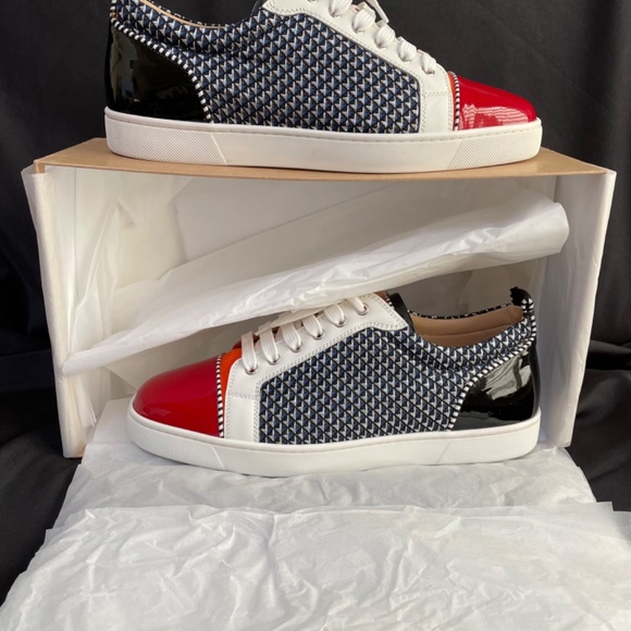Christian Loubutin Mens Junior Orlato Low Top Sneakers Size 12 - Picture 3 of 8